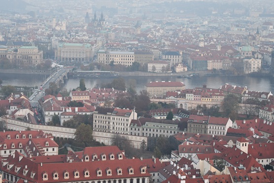Charles Bridge, view from the castle